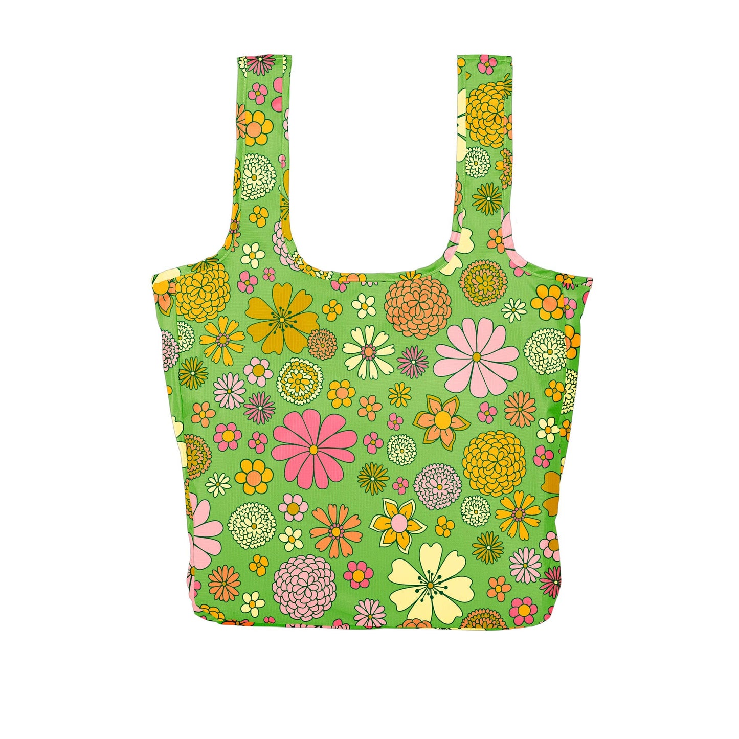 Large Reusable Bag: Groovy Greens