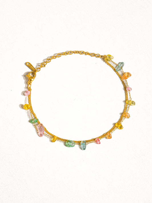 Blakelyn CZ Stone Chain Bracelet: Multi-Colored