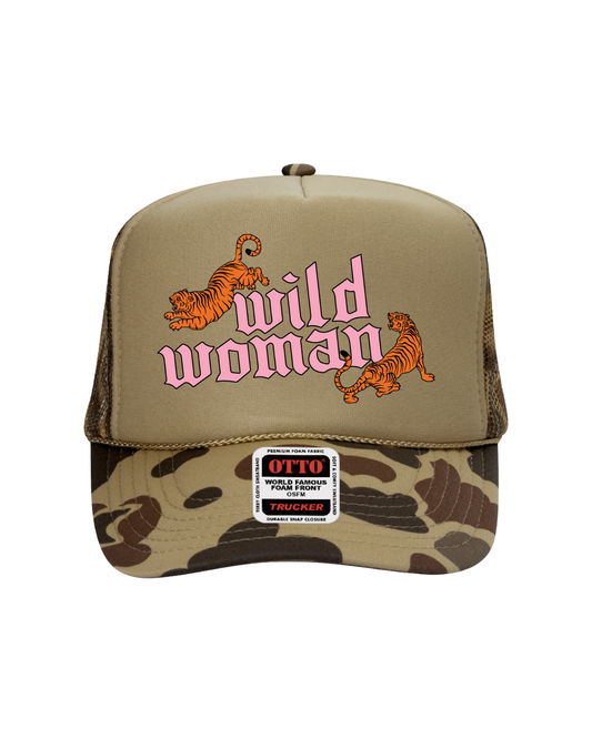 Wild Woman Trucker Hat (Camo)