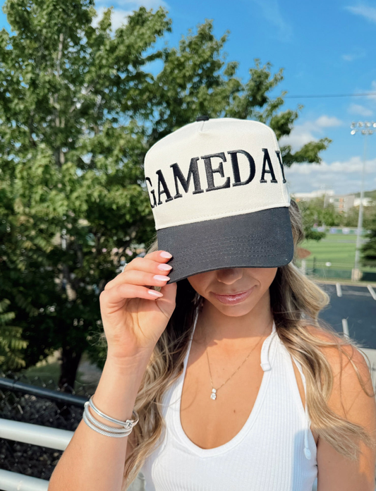 GAMEDAY - Wrap Around Vintage Trucker Hat: Black