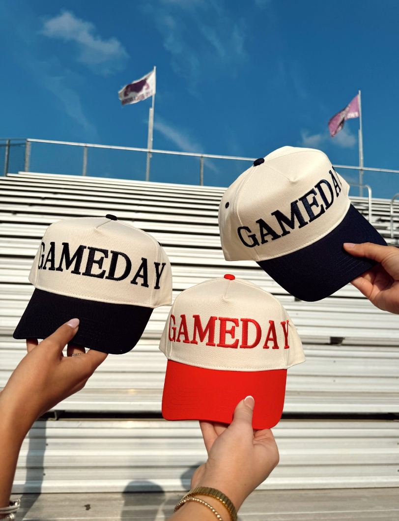 GAMEDAY - Wrap Around Vintage Trucker Hat: Red