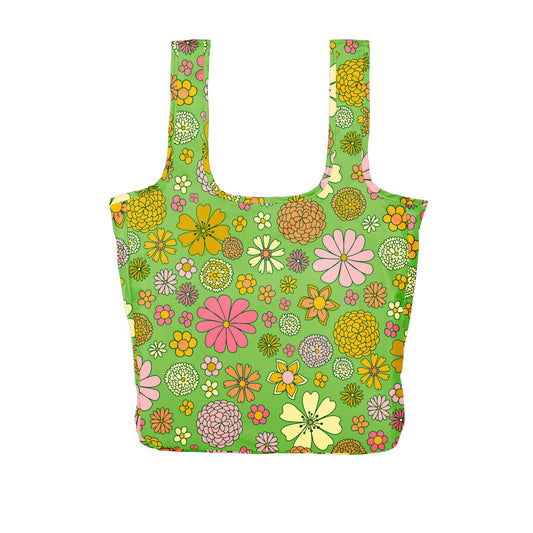 Large Reusable Bag: Groovy Greens